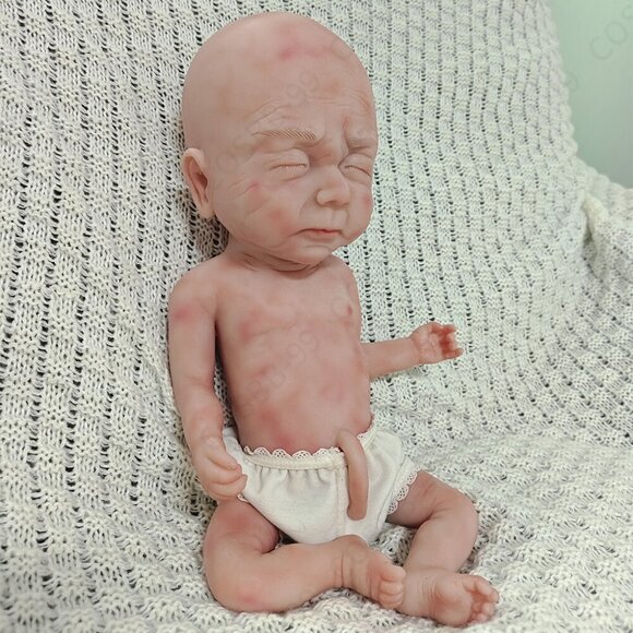 40cm Sleeping Preemie 3.63lbs Newborn Boy Platinum Silicone Reborn Baby Dolls US - Picture 11 of 12